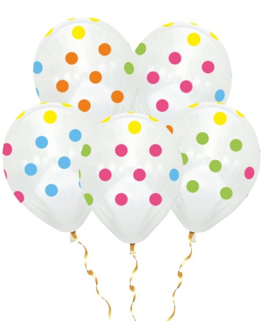 Set 10 baloane transparente, Cu buline, 30cm, Ropet