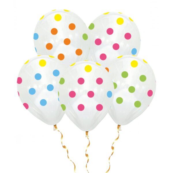 Set 10 baloane transparente, Cu buline, 30cm, Ropet