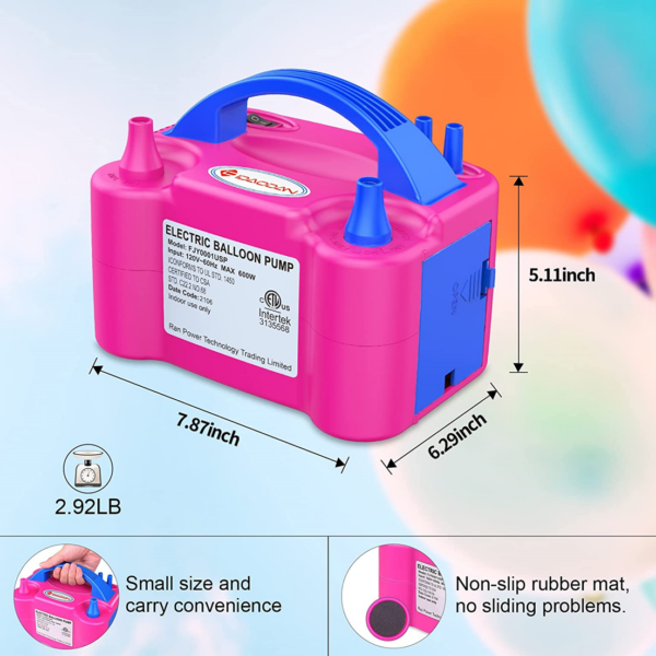 Pompa Compresor Profesional pentru umflat baloane si obiecte gonflabile, putere 600W, alimentare 220V, ROPET - imagine 8