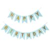 Banner Happy Birthday, Ghirlanda, 2.5m x 17cm, Albastru Deschis, Ropet