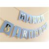 Banner Happy Birthday, Ghirlanda, 2.5m x 17cm, Albastru Deschis, Ropet - imagine 2
