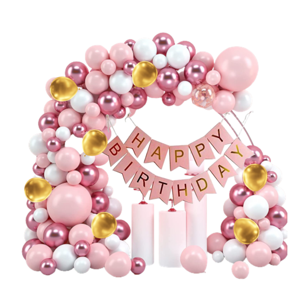 Set arcada baloane si decoratiuni petrecere Happy Birthday, 8935, 69 buc, Ropet