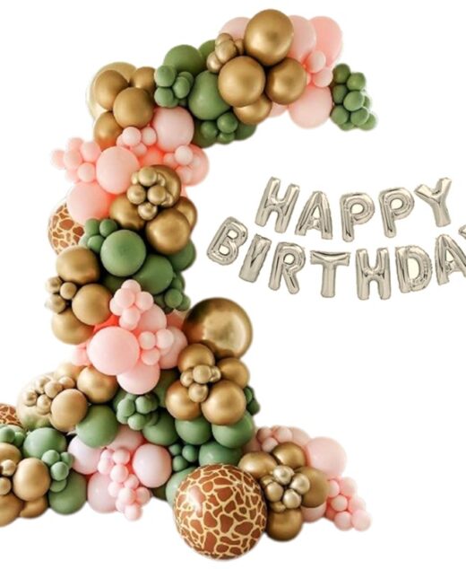 Set baloane si decoratiuni petrecere Happy Birthday, 749, 90 buc, Ropet