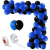 Set aranjament baloane pentru arcada, 150 buc, albastru si negru