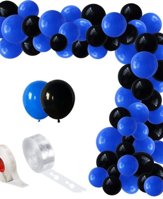 Set aranjament baloane pentru arcada, 150 buc, albastru si negru
