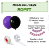 Set aranjament baloane pentru arcada, ghirlanda Happy Birthday, 115 buc, mov si negru - imagine 2