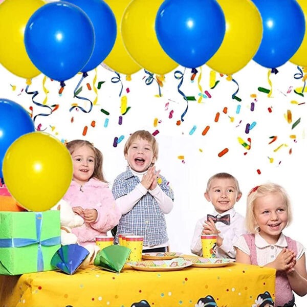 Set aranjament baloane pentru arcada, 150 buc, galben si albastru - imagine 4
