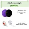 Set aranjament baloane pentru arcada, 150 buc, mov si negru - imagine 2