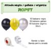 Set aranjament baloane pentru arcada, 150 buc, negru, galben si argintiu - imagine 2