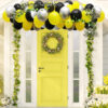 Set aranjament baloane pentru arcada, 150 buc, negru, galben si argintiu - imagine 3