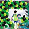 Set aranjament baloane pentru arcada, ghirlanda Happy Birthday, 115 buc, negru si verde - imagine 3