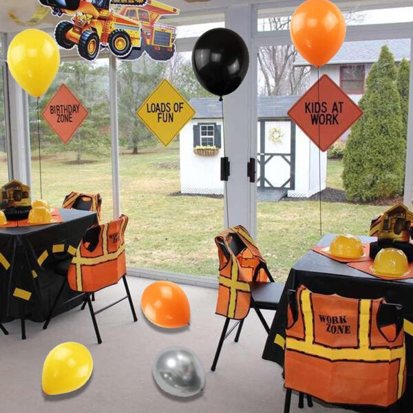 Set aranjament baloane pentru arcada, 150 buc, portocaliu, galben, negru si argintiu - imagine 7