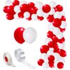 Set aranjament baloane pentru arcada, 150 buc, rosu si alb