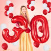 Set aranjament baloane pentru arcada, 150 buc, rosu si alb - imagine 6