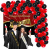 Set aranjament baloane pentru arcada, 150 buc, rosu si negru - imagine 3