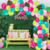 Set aranjament baloane pentru arcada, 150 buc, roz, verde si albastru - imagine 3