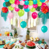 Set aranjament baloane pentru arcada, 150 buc, roz, verde si albastru - imagine 5