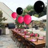 Set aranjament baloane pentru arcada, 150 buc, roz, negru si auriu - imagine 3