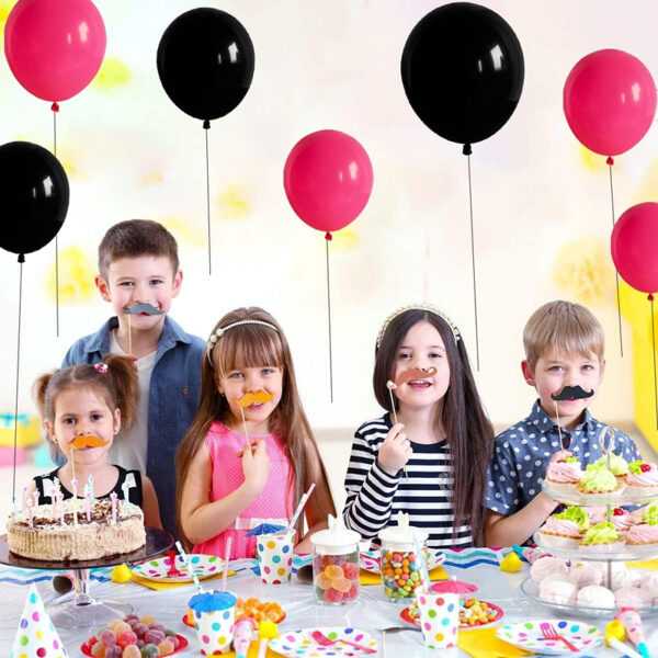 Set aranjament baloane pentru arcada, ghirlanda Happy Birthday, 115 buc, roz, negru si auriu - imagine 4