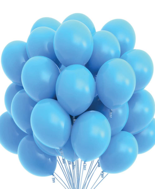 Set 10 baloane latex, Albastru Deschis, 30cm, Ropet