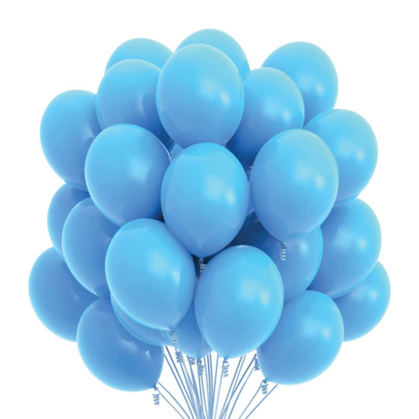 Set 25 baloane latex, Albastru Deschis, 30cm, Ropet