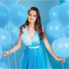 Set 100 baloane latex, Albastru Deschis, 30cm, Ropet - imagine 3