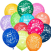 Set 100 baloane latex, Happy Birthday, 30cm, Ropet