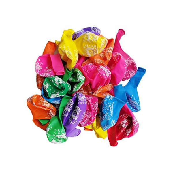 Set 100 baloane latex, Happy Birthday, 30cm, Ropet - imagine 2