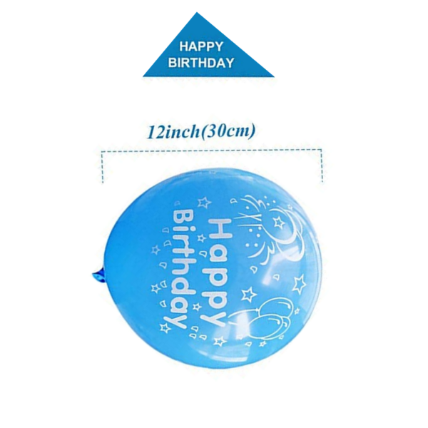 Set 100 baloane latex, Happy Birthday, 30cm, Ropet - imagine 3