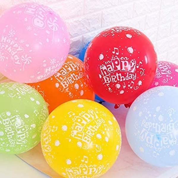 Set 100 baloane latex, Happy Birthday, 30cm, Ropet - imagine 5