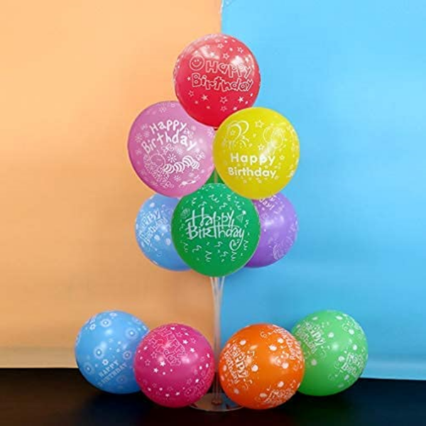 Set 100 baloane latex, Happy Birthday, 30cm, Ropet - imagine 6
