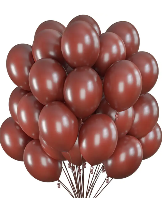Set 10 baloane latex, Maro, 30cm, Ropet
