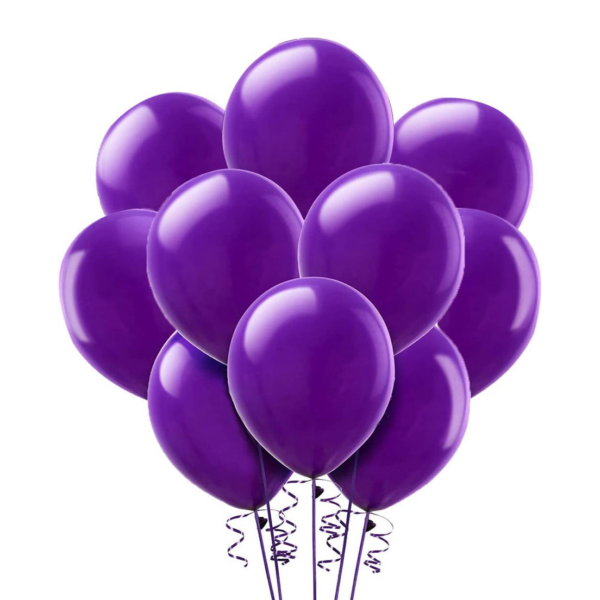 Set 10 baloane latex, Mov, 30cm, Ropet