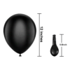 Set 100 baloane latex, Negru, 30cm, Ropet - imagine 2