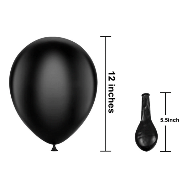 Set 100 baloane latex, Negru, 30cm, Ropet - imagine 2