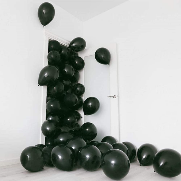 Set 100 baloane latex, Negru, 30cm, Ropet - imagine 3