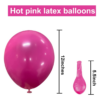 Set 100 baloane latex, Roz, 30cm, Ropet - imagine 2