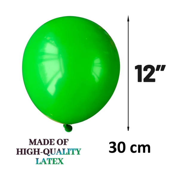 Set 100 baloane latex, Verde, 30cm, Ropet - imagine 2