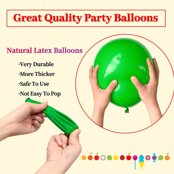 Set 100 baloane latex, Verde, 30cm, Ropet - imagine 3
