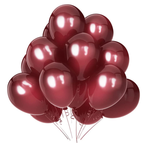 Set 10 baloane latex, Visiniu, 30cm, Ropet