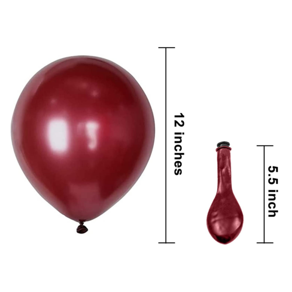 Set 10 baloane latex, Visiniu, 30cm, Ropet - imagine 2