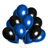 Set 10 baloane latex, Albastru/Negru, 30cm, Ropet