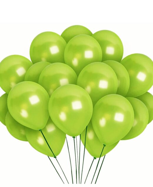 Set 25 baloane Latex Chrome 30cm, Verde fistic, Sidefate, Ropet