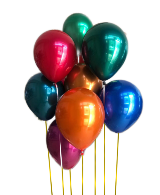 Set 50 baloane dublate, 2 straturi, multicolore chrome, Ropet