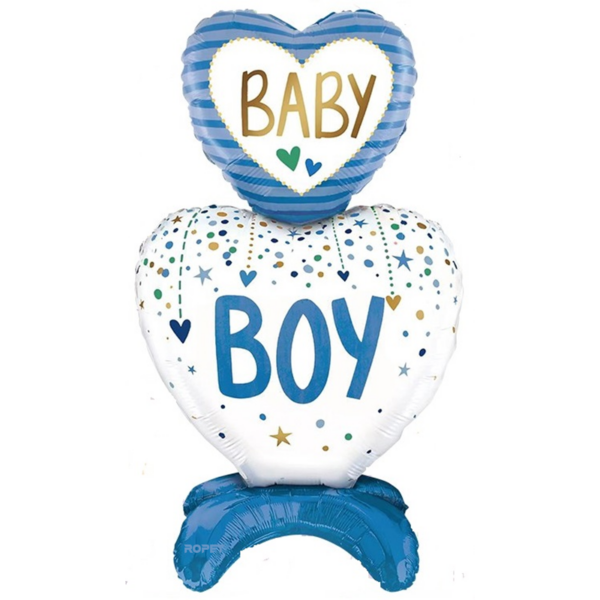 Balon folie cu suport, BABY BOY, 110 cm, Ropet