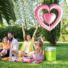 Balon folie cu suport, figurina Inima, Roz, 100 cm, Ropet - imagine 3