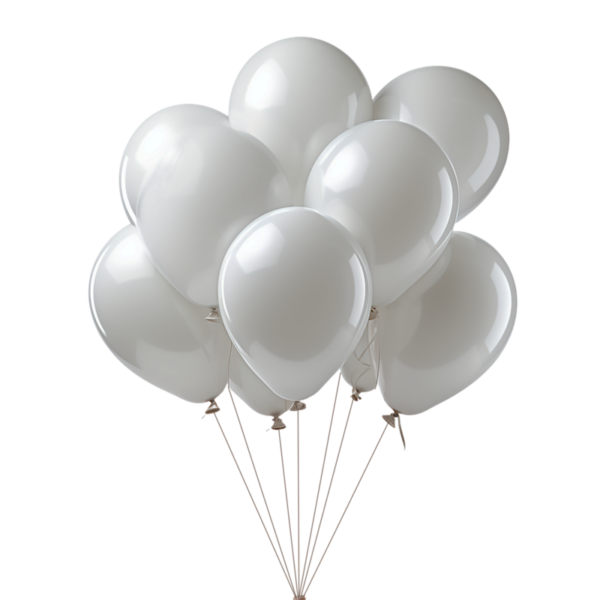 Set 10 baloane latex, Gri, 30cm, Ropet