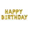 Baloane folie Happy Birthday, auriu, 43cm