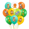 Set 20 baloane latex, imprimeu color animalute zoo, 30cm, Ropet