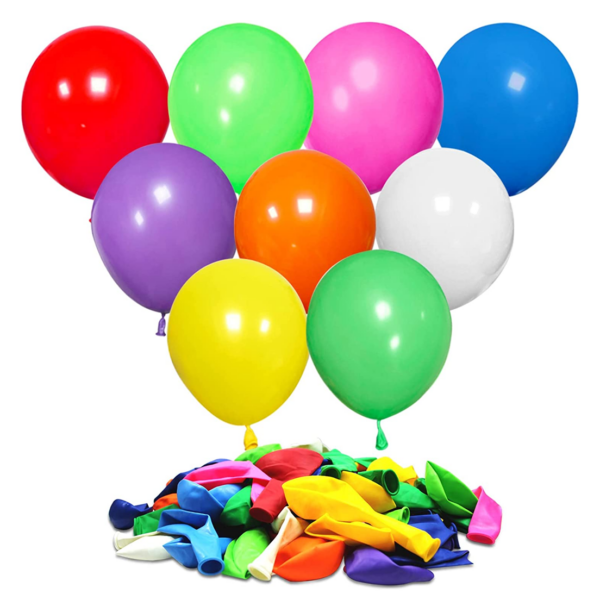 Set 100 baloane latex, Multicolor, 23cm, Ropet - imagine 2